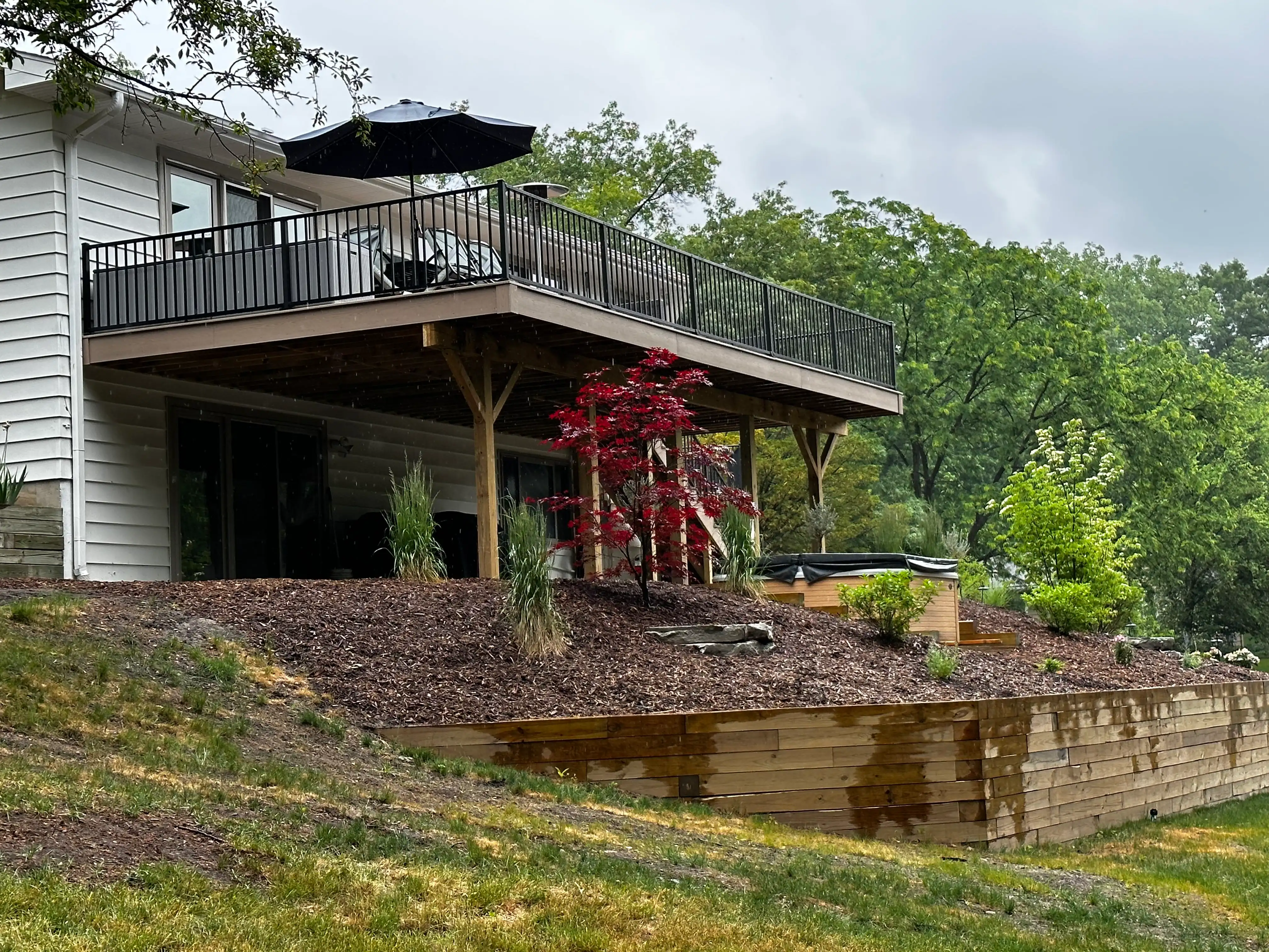 Large elevated deck