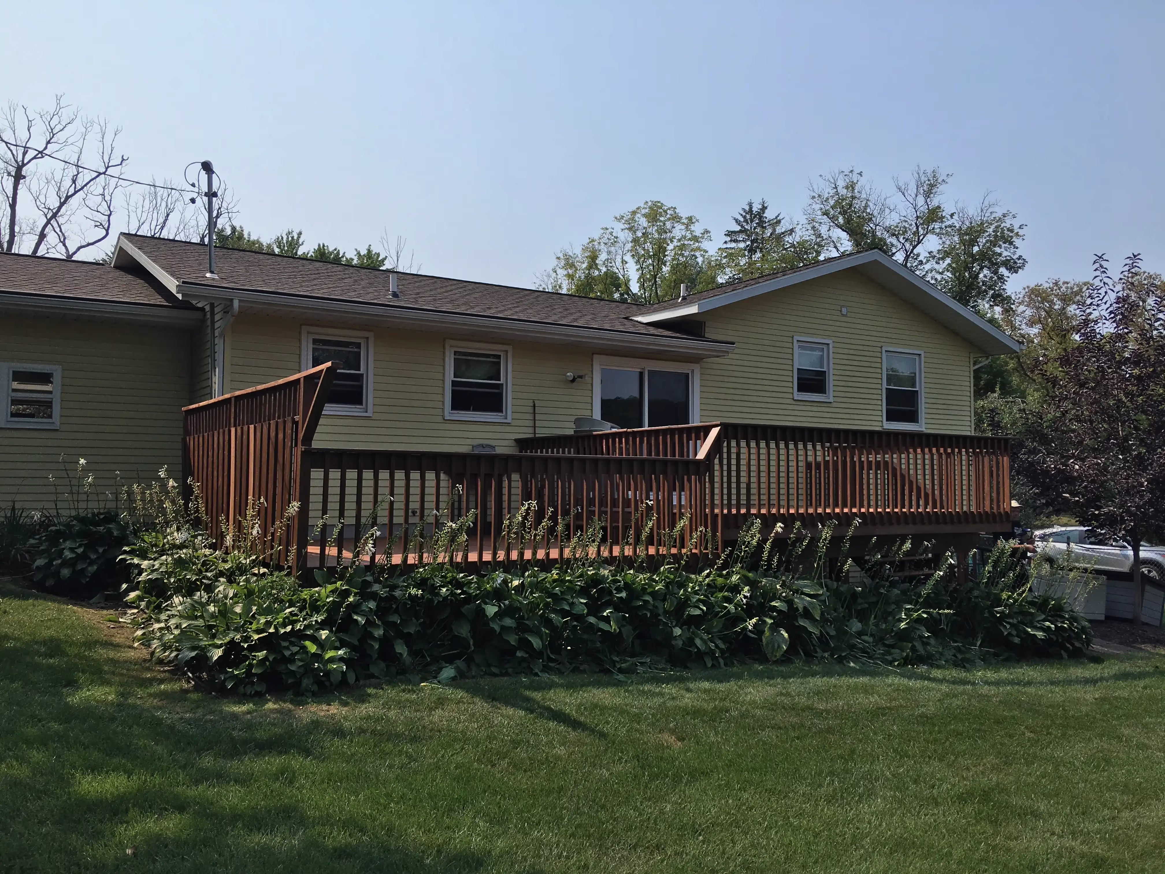 Deck after restoration and staining
