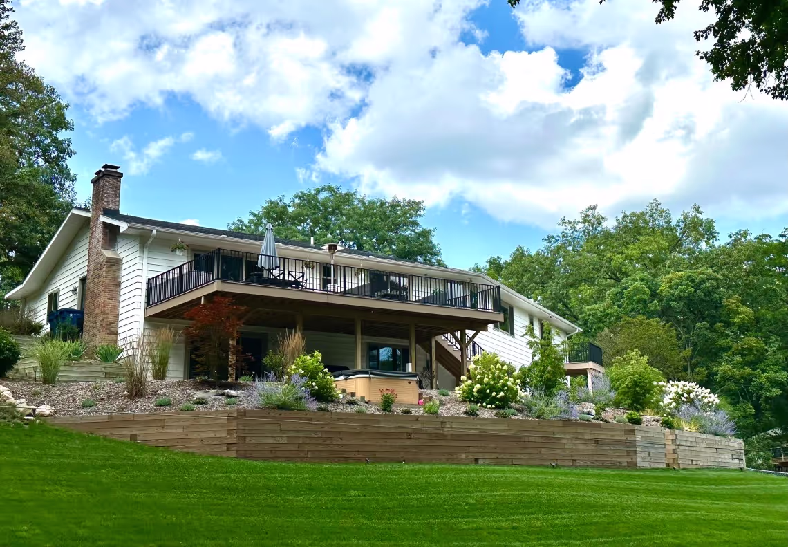 Completed backyard deck
