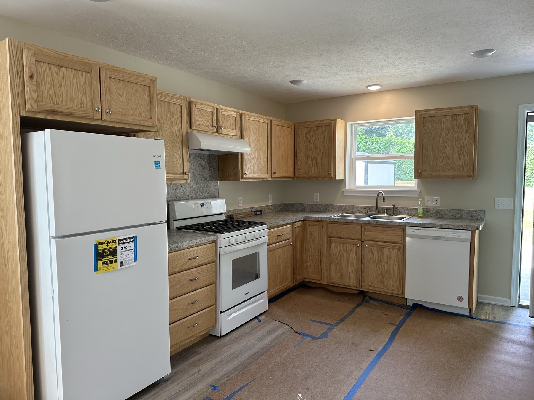Finished kitchen inside the completed Habitat home